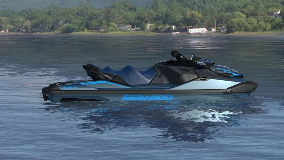 Sea-Doo GTX 2027, Blue Abyss / Gulfstream Blue, вид сбоку