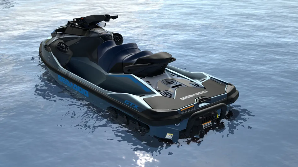Sea-Doo GTX 2027, Blue Abyss / Gulfstream Blue, вид сзади слева