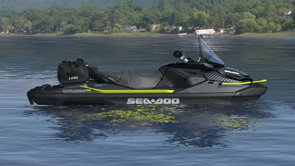 Sea-Doo Explorer Pro 2027, Iceland Grey, вид сбоку