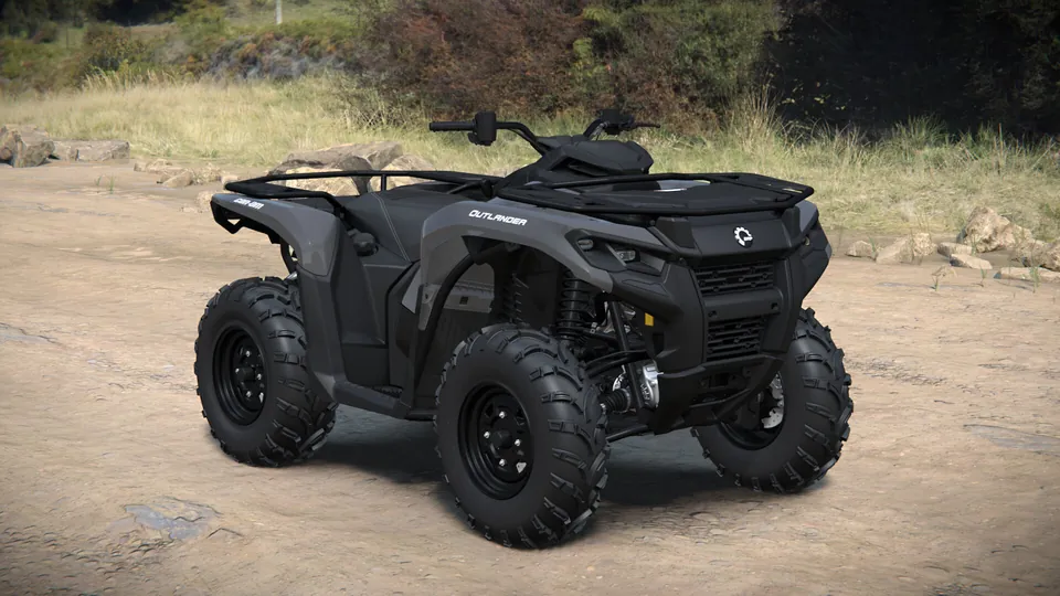 Can-Am Outlander DPS 500/700 2027, Granite Grey, вид спереди справа