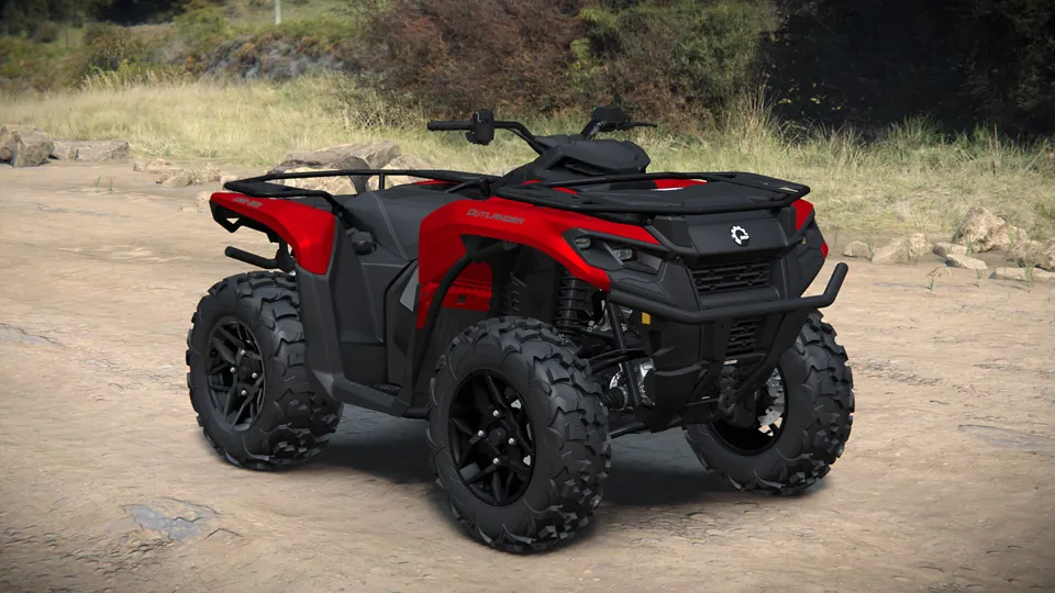 Can-Am Outlander XT 700 2027, Fiery Red Metallic, вид спереди справа