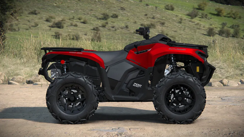 Can-Am Outlander XT 700 2027, Fiery Red Metallic, вид сбоку