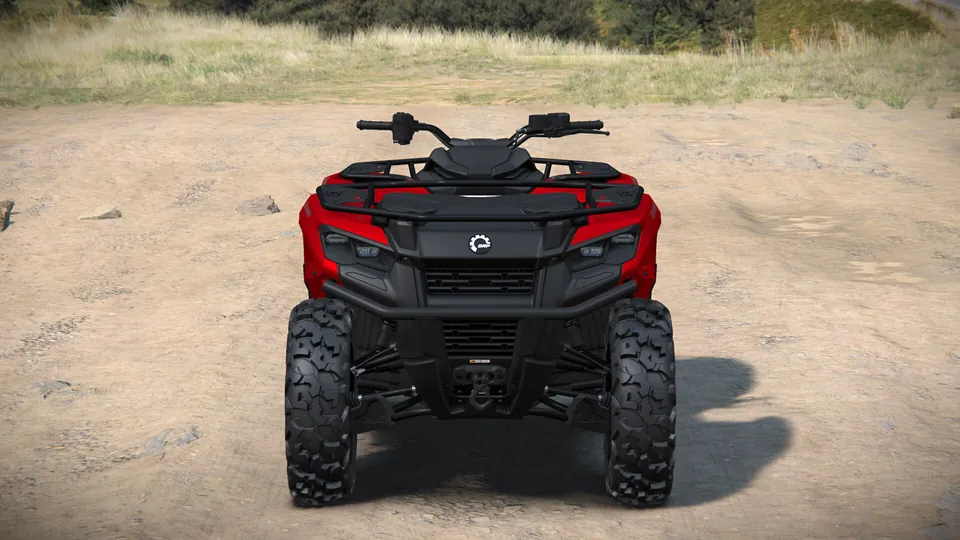 Can-Am Outlander XT 700 2027, Fiery Red Metallic, вид спереди