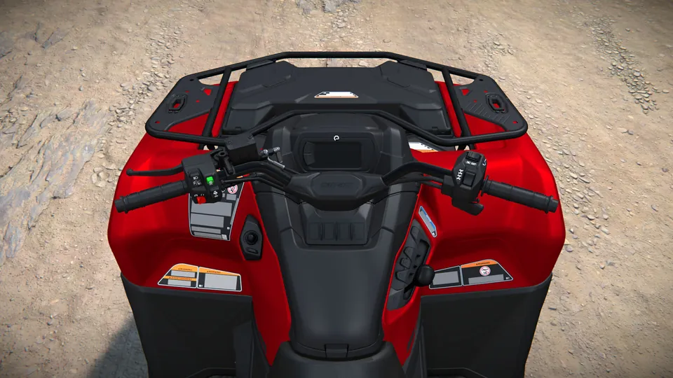 Can-Am Outlander XT 700 2027, Fiery Red Metallic, место водителя