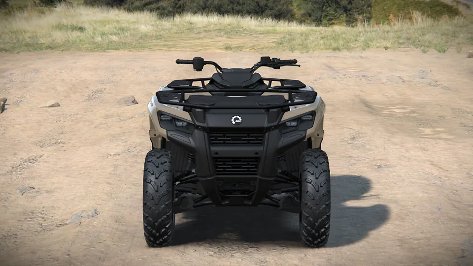 Can-Am Outlander 2WD 2027, Sandstone, вид спереди
