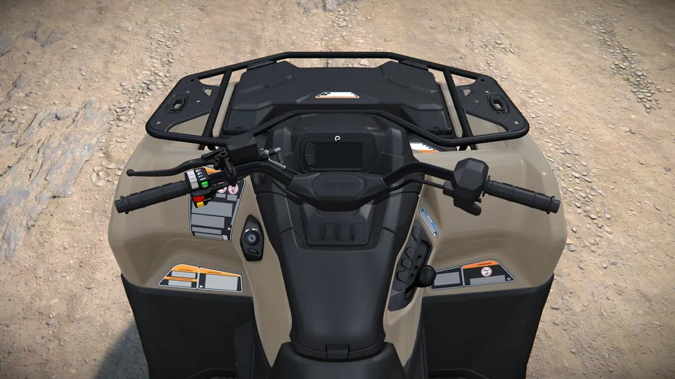 Can-Am Outlander 2WD 2027, Sandstone, место водителя