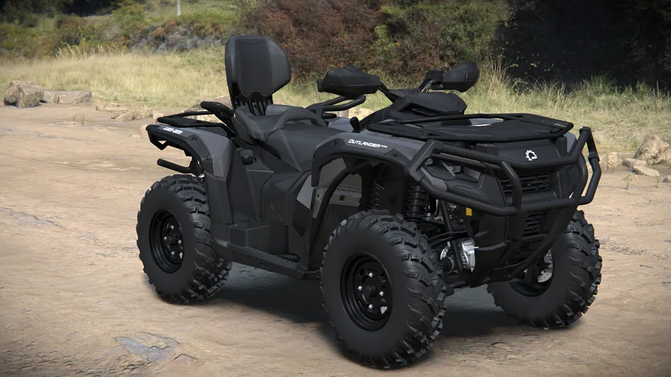 Can-Am Outlander MAX PRO DPS 2027, Granite Grey, вид спереди справа
