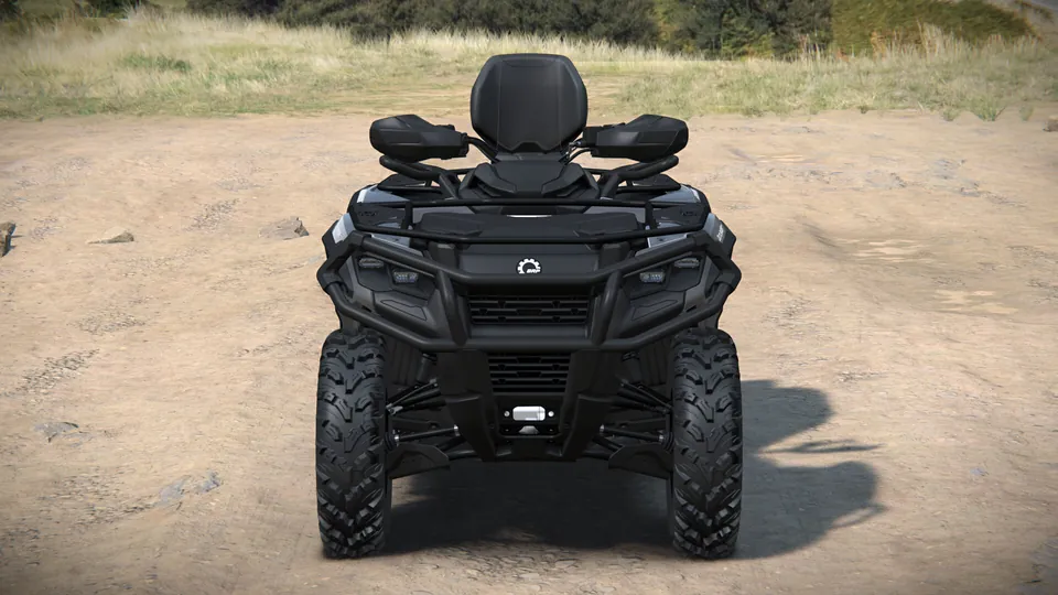 Can-Am Outlander MAX PRO DPS 2027, Granite Grey, вид спереди