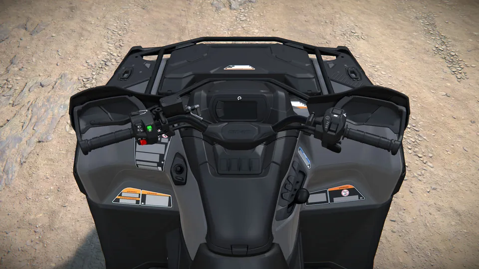 Can-Am Outlander MAX PRO DPS 2027, Granite Grey, место водителя