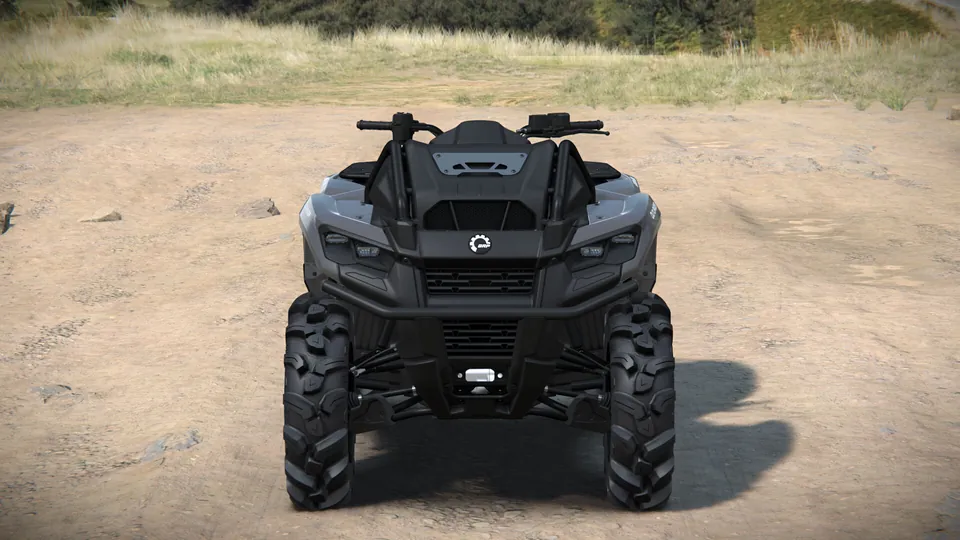 Can-Am Outlander X mr 700 2027, Granite Grey, вид спереди