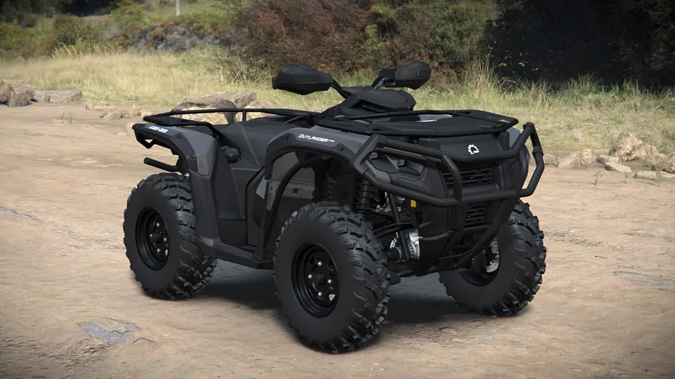 Can-Am Outlander PRO DPS 2027, Granite Grey, вид спереди справа