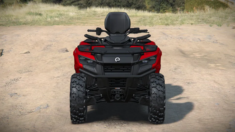 Can-Am Outlander MAX XT 700 2027, Fiery Red Metallic, вид спереди