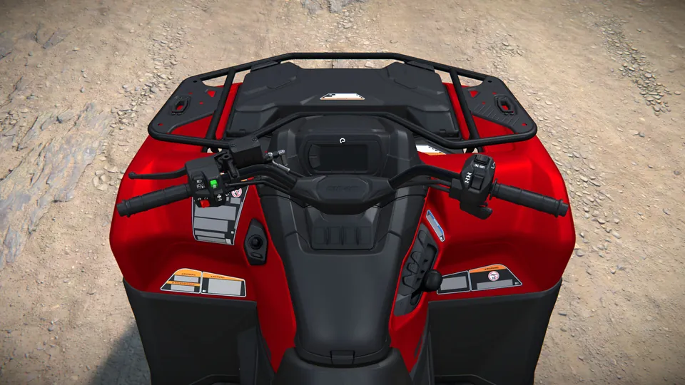Can-Am Outlander MAX XT 700 2027, Fiery Red Metallic, место водителя