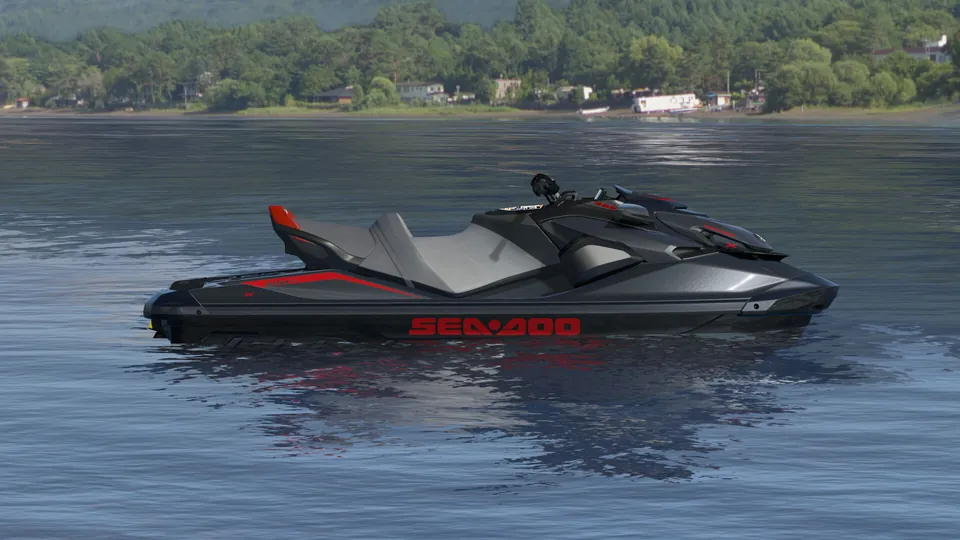 Sea-Doo GTR-X 300 2027, Eclipse Black / Deep Marsala, вид сбоку