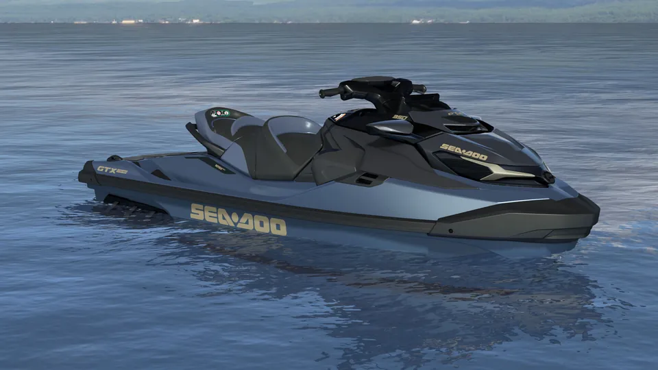 Sea-Doo GTX Limited 350 2027, Mineral Blue, вид спереди справа
