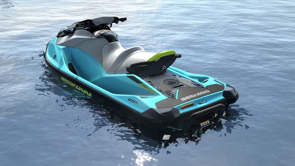 Sea-Doo GTI SE 2027, Teal Blue / Manta Green, вид сзади слева