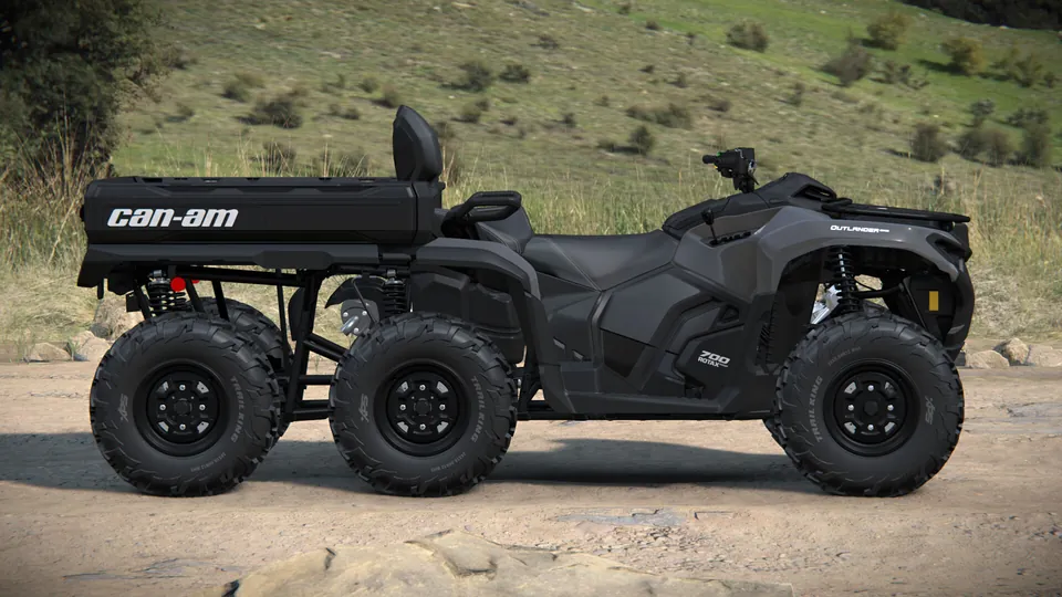 Can-Am Outlander MAX 6x6 DPS 2027, Granite Grey, вид сбоку
