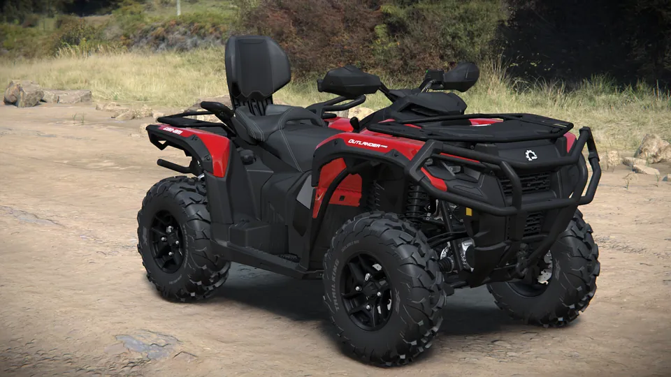 Can-Am Outlander MAX PRO XT 2027, Legion Red, вид спереди справа