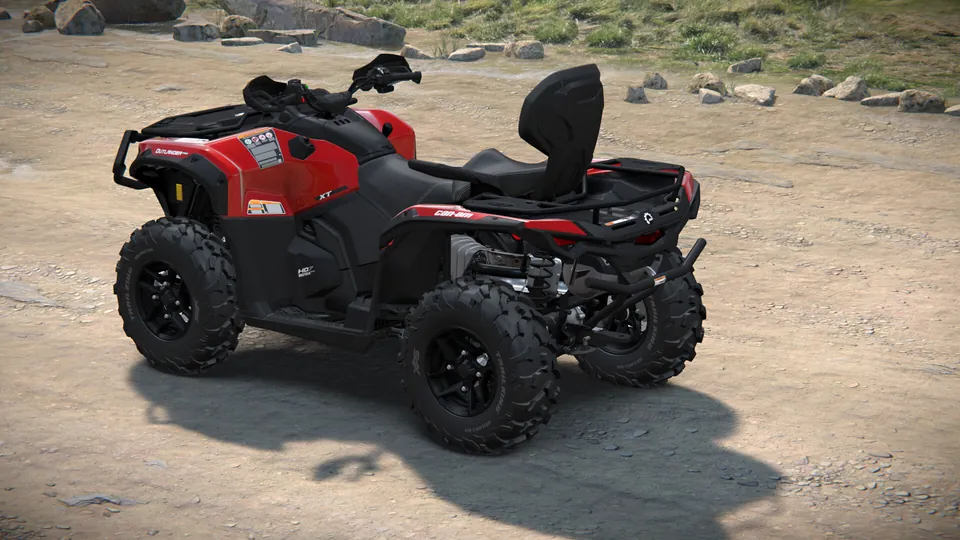 Can-Am Outlander MAX PRO XT 2027, Legion Red, вид сзади слева