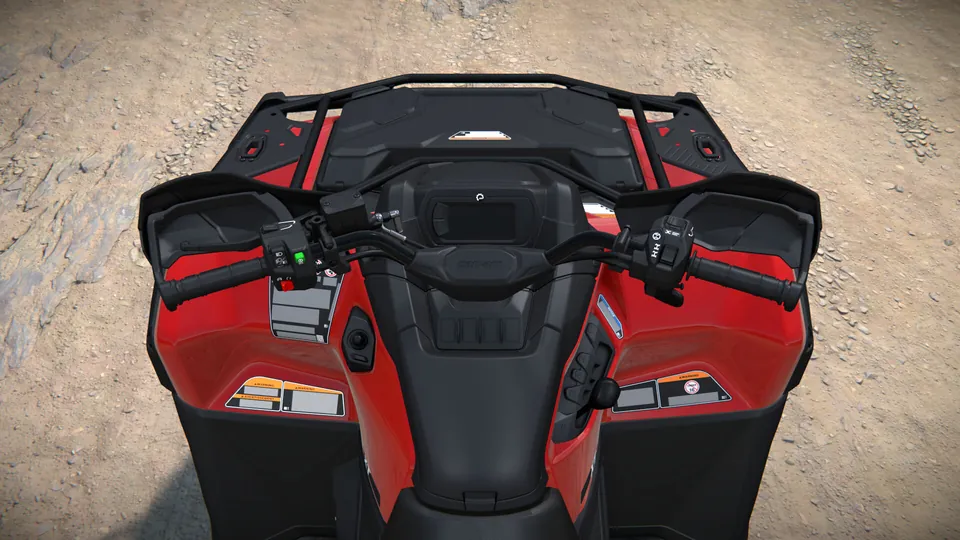 Can-Am Outlander MAX PRO XT 2027, Legion Red, место водителя