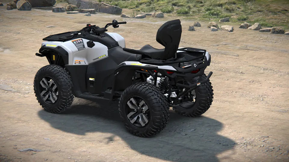 Can-Am Outlander MAX Electric 2027, White, вид сзади слева