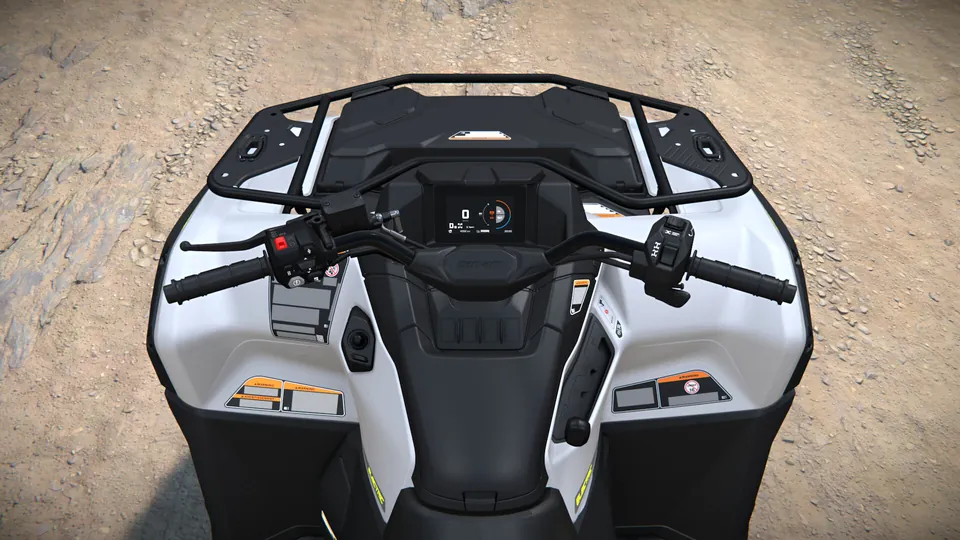 Can-Am Outlander MAX Electric 2027, White, место водителя