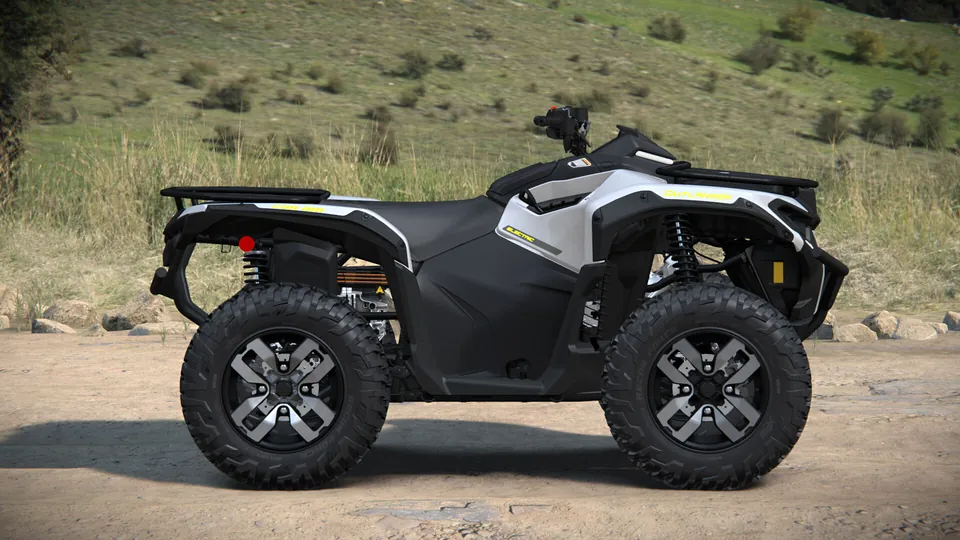 Can-Am Outlander Electric 2027, White, вид сбоку