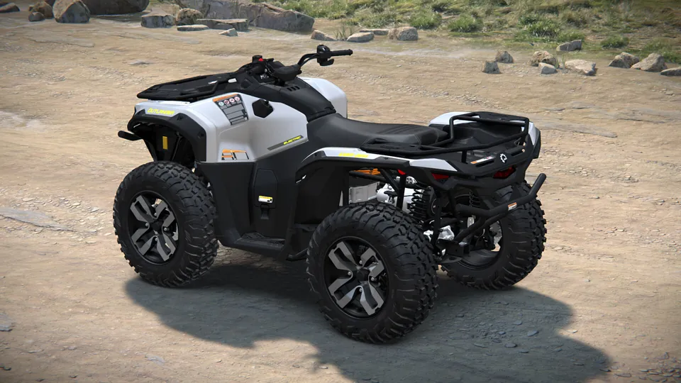 Can-Am Outlander Electric 2027, White, вид сзади слева