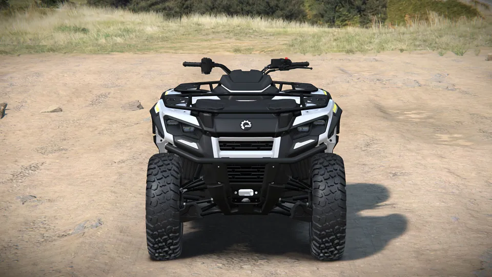 Can-Am Outlander Electric 2027, White, вид спереди