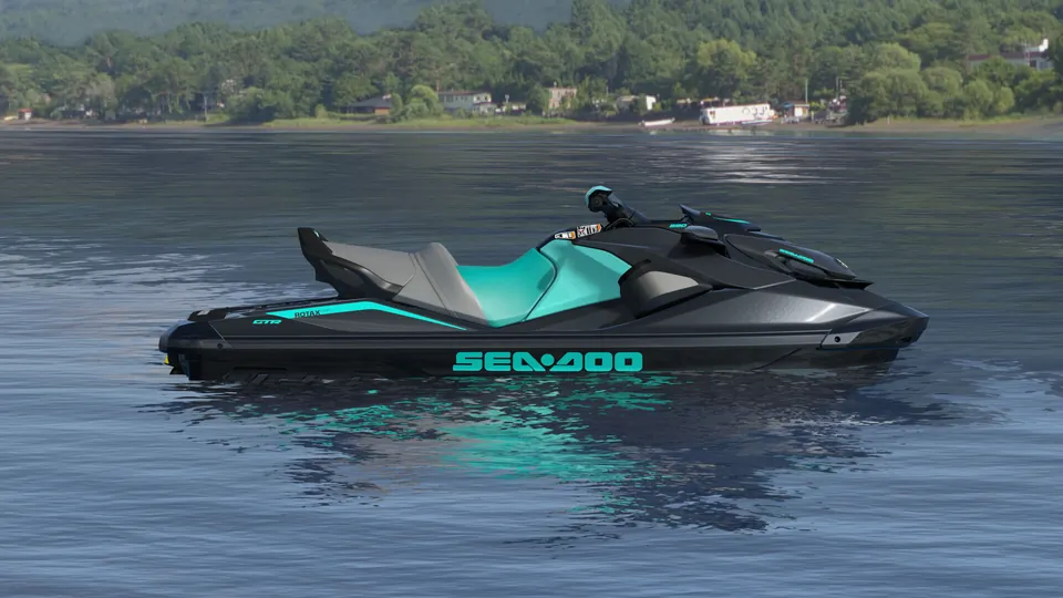 Sea-Doo GTR 230 2027, Eclipse Black / Reef Blue, вид сбоку