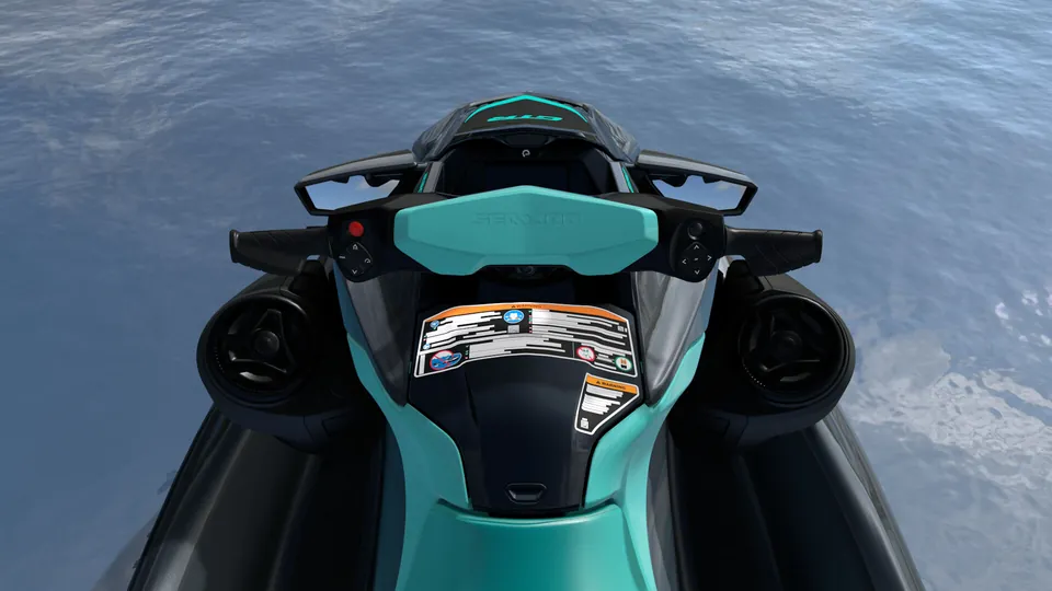 Sea-Doo GTR 230 2027, Eclipse Black / Reef Blue, место водителя
