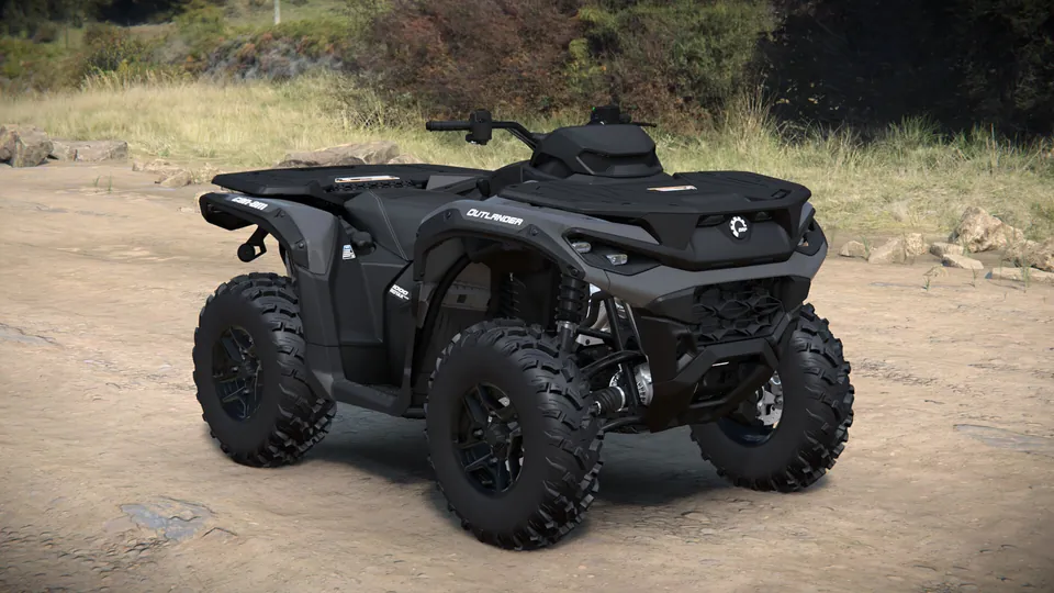 Can-Am Outlander DPS 1000 2027, Granite Grey, вид спереди справа