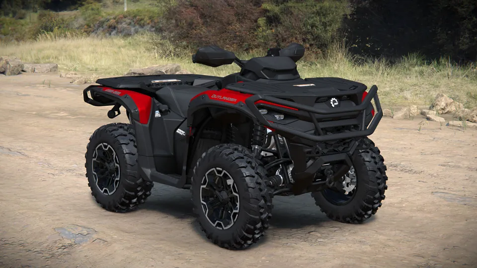 Can-Am Outlander XT 1000/1000R 2027, Fiery Red Metallic, вид спереди справа