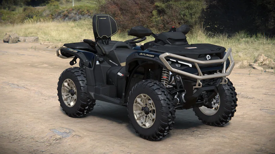 Can-Am Outlander MAX Limited 2027, Stealth Black, вид спереди справа