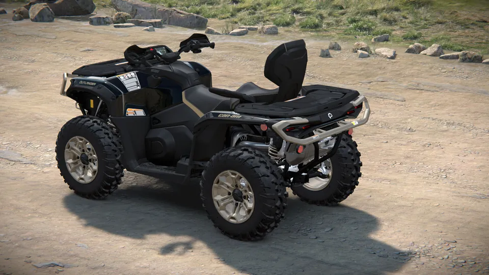 Can-Am Outlander MAX Limited 2027, Stealth Black, вид сзади слева