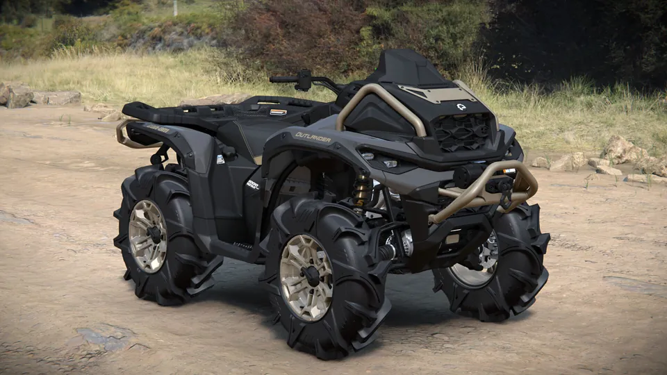 Can-Am Outlander X mr 1000/1000R 2027, Granite Grey, вид спереди справа