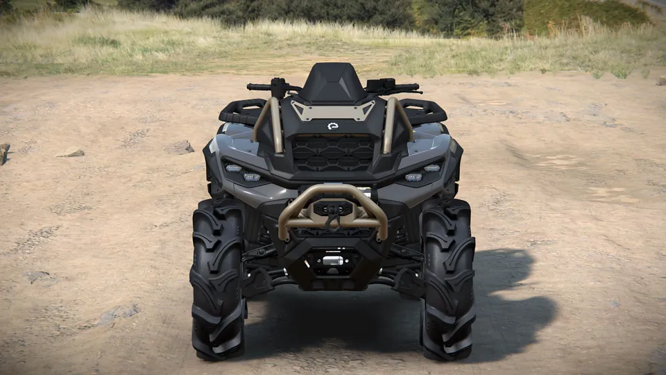 Can-Am Outlander X mr 1000/1000R 2027, Granite Grey, вид спереди