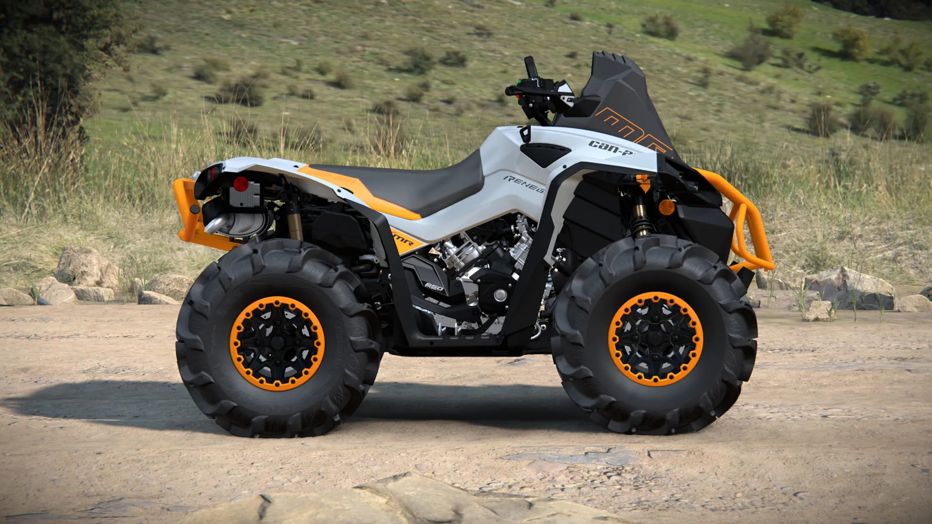 Can-Am Renegade X mr 2026, Catalyst Grey, вид сбоку