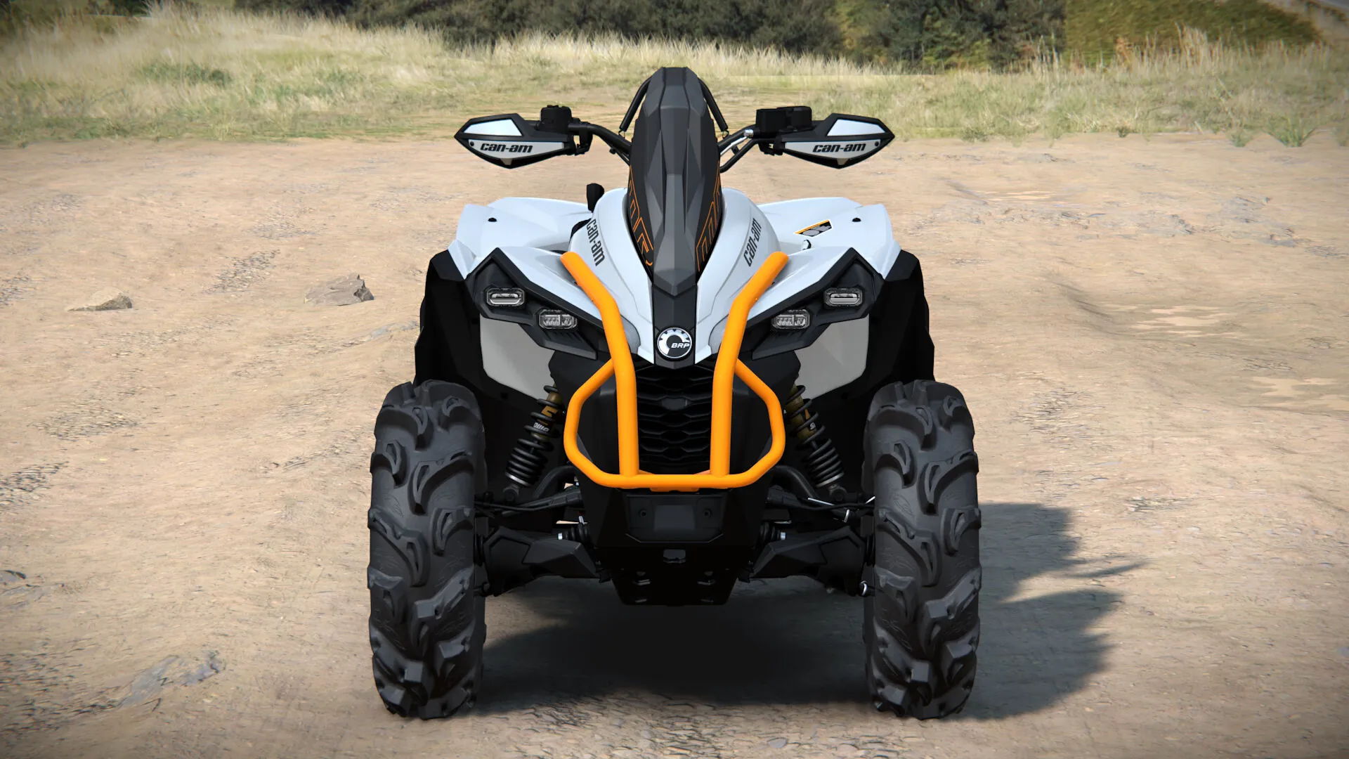Can-Am Renegade X mr 2026, Catalyst Grey, вид спереди