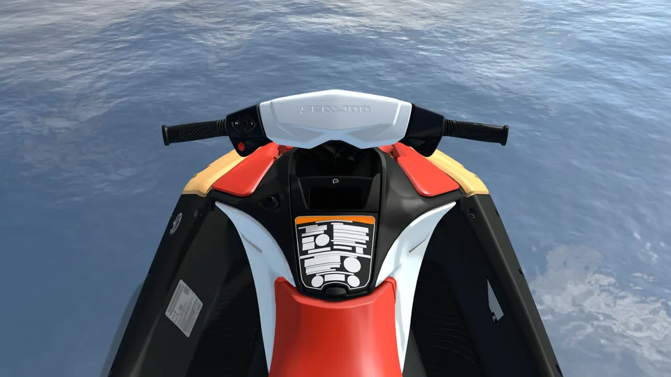 Sea-Doo Spark 2-up 2027, Sunrise Orange / Dragon Red, место водителя