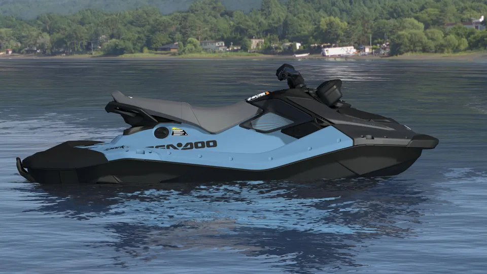 Sea-Doo Spark X 3-up 2027, Blue Mist / Deep Black, вид сбоку