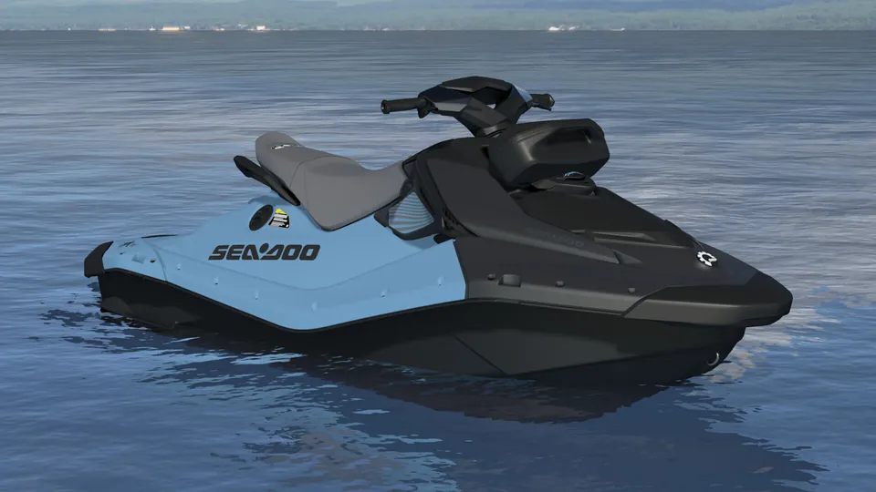 Sea-Doo Spark X 2-up 2027, Blue Mist / Deep Black, вид спереди справа