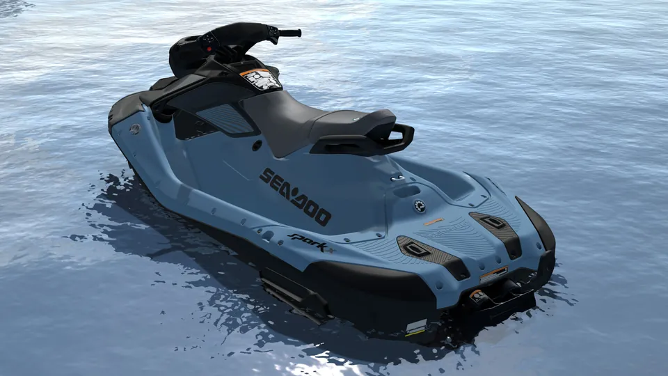 Sea-Doo Spark X 2-up 2027, Blue Mist / Deep Black, вид сзади слева