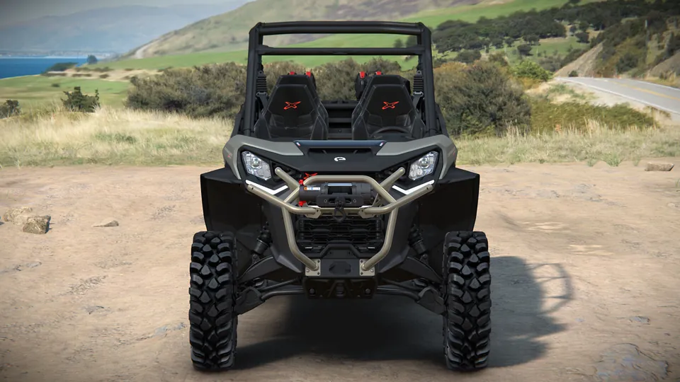 Can-Am Commander MAX X mr 2027, Loft Green Satin, вид спереди
