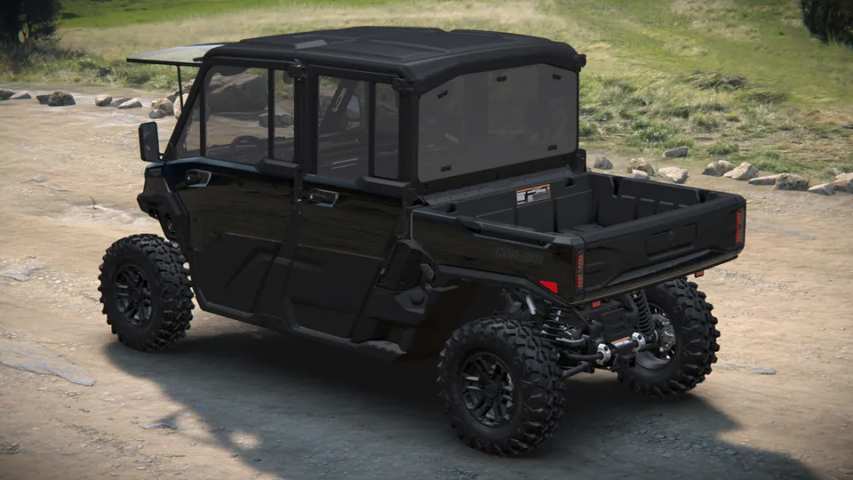 Can-Am Defender MAX Lone Star CAB 2027, Stealth Black, вид сзади слева