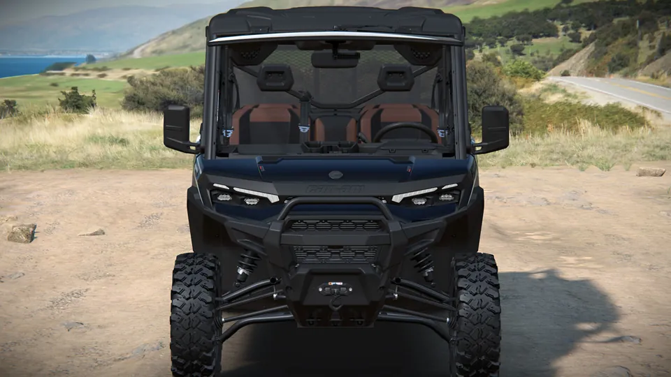 Can-Am Defender XU MAX Lone Star CAB 2027, Stealth Black, вид спереди