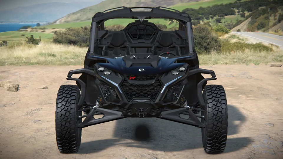 Can-Am Maverick R MAX X rs 2027, Triple Black, вид спереди