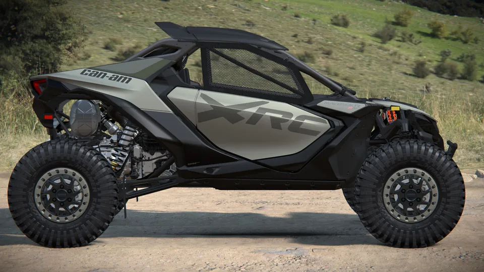 Can-Am Maverick R X rc 2027, Loft Green Satin, вид сбоку