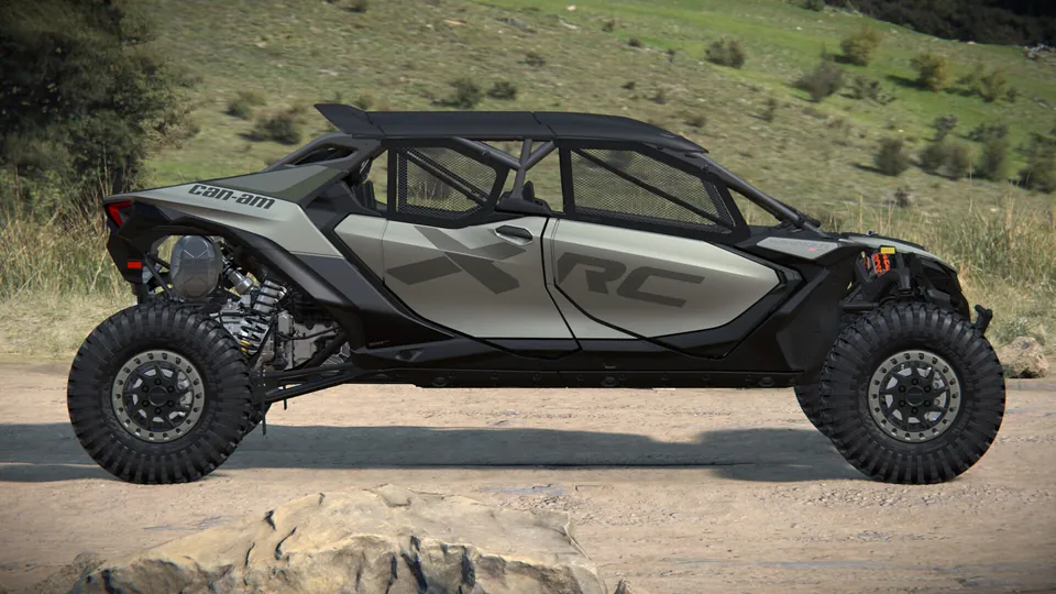 Can-Am Maverick R MAX X rc 2027, Loft Green Satin, вид сбоку
