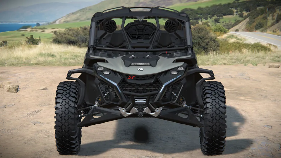 Can-Am Maverick R MAX X rc 2027, Loft Green Satin, вид спереди